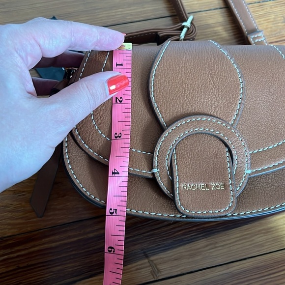 Rachel Zoe Edessi Brown Saddle Crossbody Bag with Equestrian Design - Picture 13 of 13